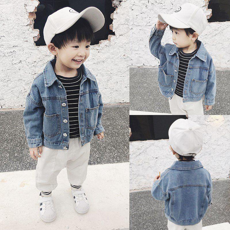 Jackets Kids Denim For Girls Boys Streetwear Baby Coats Spring Fall Fashion Single-breasted Pocket Outerwear Jacket Clothes