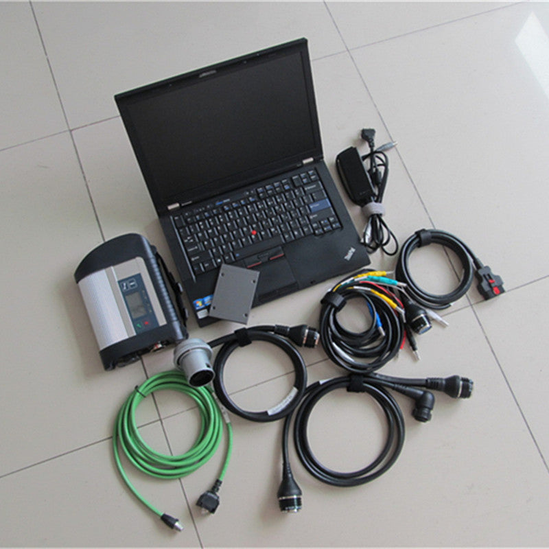 mb star c4 auto scanner with xentry hht v2023.09 SSD in Car Diagnostic Laptop T410 full set ready use