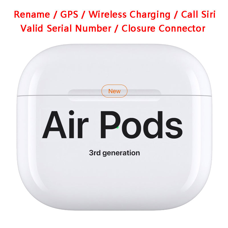 New 3rd Generation Air-pods Pro TWS Earphones Rename GPS Pop UP Window Bluetooth Headphone Auto Paring Wireless Charging Case Earbuds