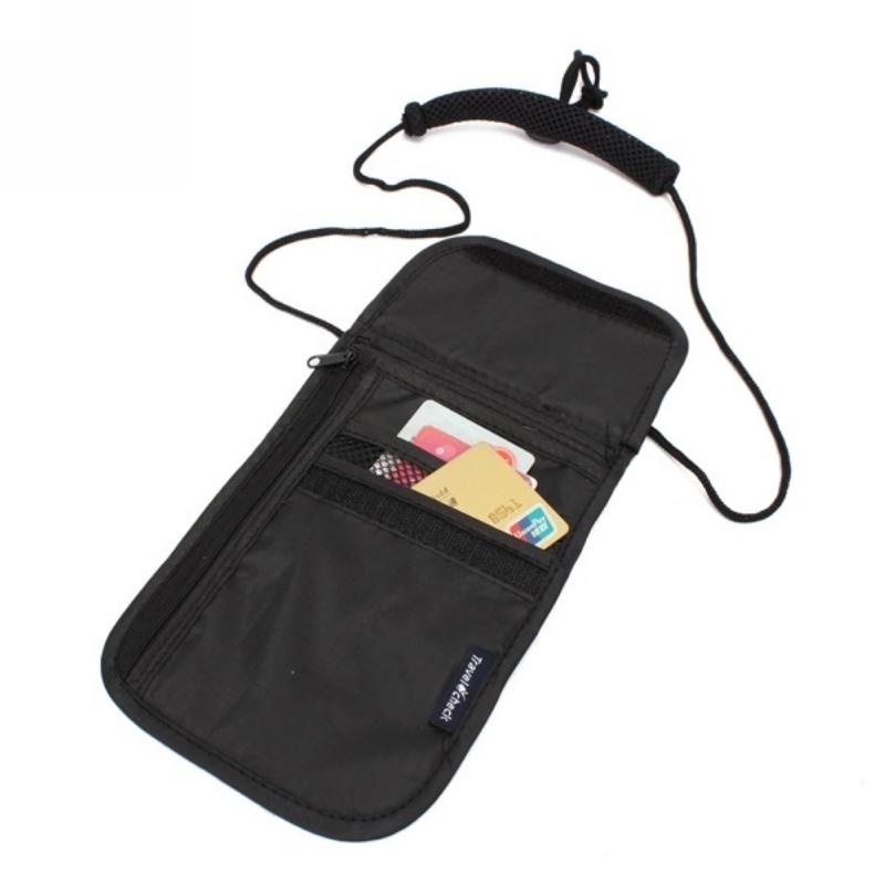 Card Holders Anti-theft Neck Foldable Waterproof Travel Money Casual Security Nylon Document Passport Pouch