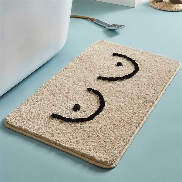Fluffy Bathmat Bathroom Rug Bath Tub Side Carpet Function Entrance Mats Floor Mat Anti Slip Rugs Home Decor Rugs for Bedroom 211109