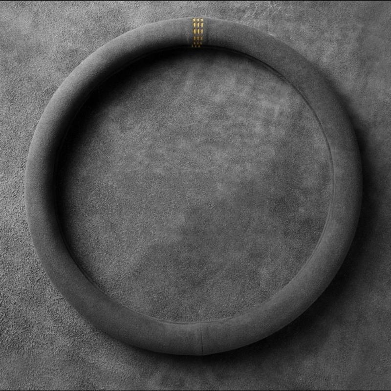 Steering Wheel Covers For Haval Jolion H6 F7 F7X H4 H2 F5 M6 Coupe AT 2021 38cm Suede Cow Leather Car Cover Hollow Pattern Accessories