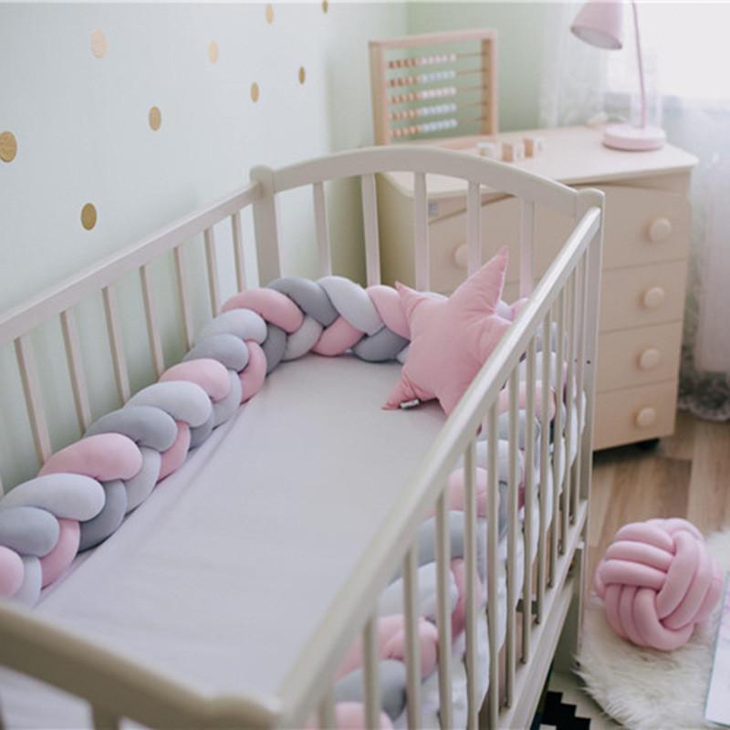 Bedding Sets 1-4M Bumper For Crib Bed Baby Protection Mantinel Braid Cot