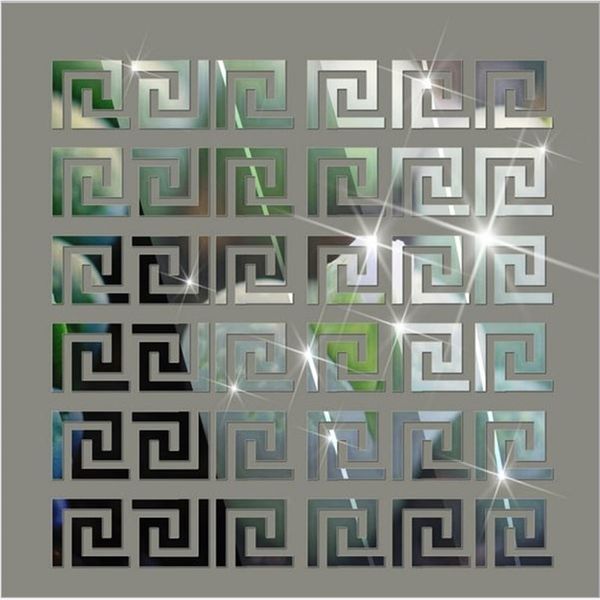 1Set 5-20CM Waist line Mirror Sticker DIY Modern Acrylic Wall Stickers for Living Room Home Decoration Drop 211124