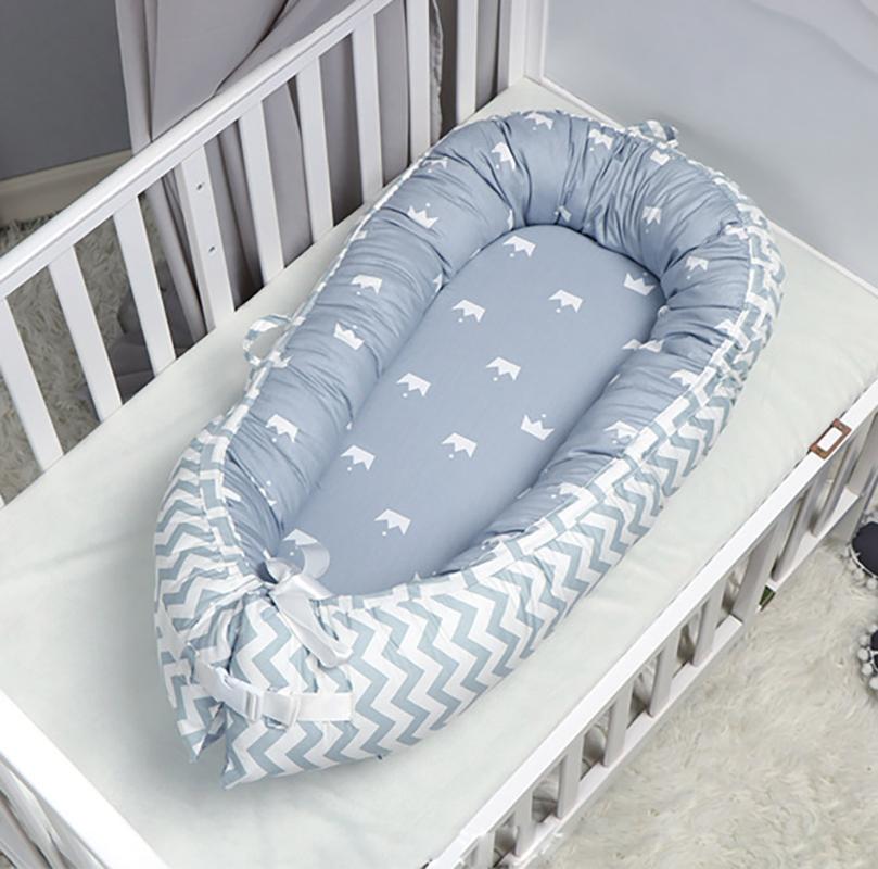 Bedding Sets Portable Baby Nest Lounger Cot Crib Bumper Infant Bed Cushion Pillow Round Protector Head Guard Co-sleeper Room Travel Boat