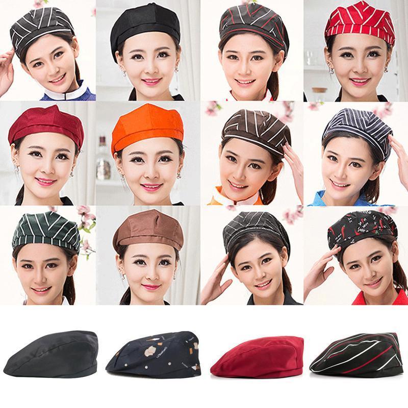 Berets Chef Hats Cafe Bar Waiter Beret Restaurant El Workwear Kitchen Cook Baking Cap Men Women Breathable Mesh Forward