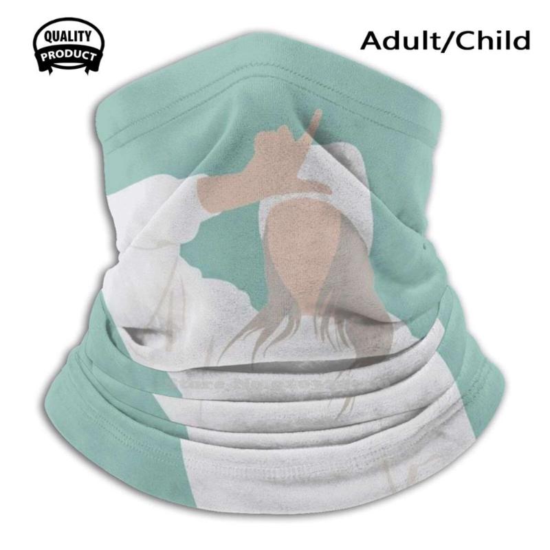 Scarves Billie Cute White Outfit Multi-Function Soft Warm Scarf Mask Blue Hair Music Finneas Bad