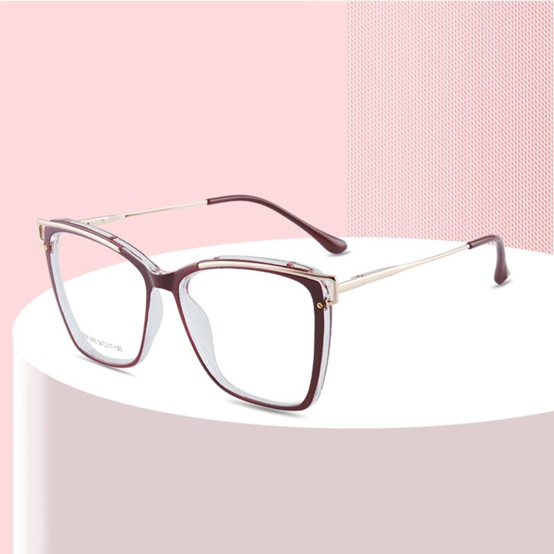 Sunglasses TR90 Spectacle Frame Cat Eye Flat Mirror Anti-blue Lens Can Be Equipped With Myopia