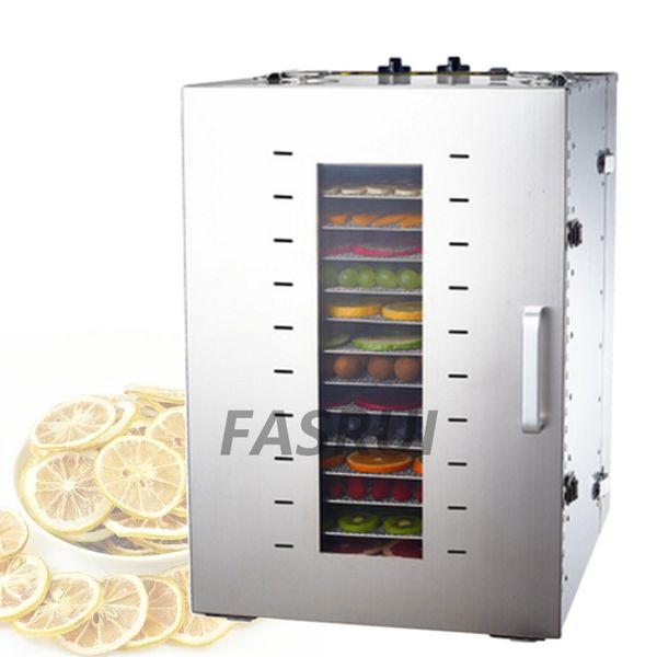 16 Layers big Stainless Steel Tea Dried Fruit Vegetables Dryer Machine Food Dehydrator Snacks Dehydration Air Dryer High Quality