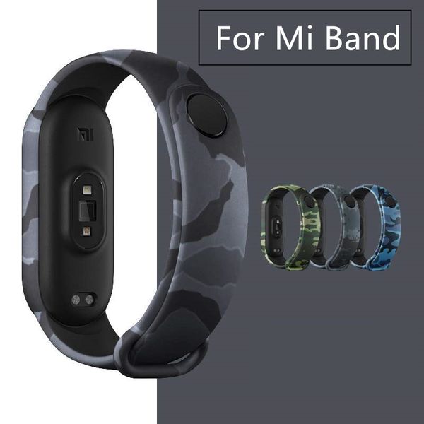 For Mi Band 6 5 4 3 Camouflage Strap Silicone Replacement Wristband Bracelet on Xiaomi Miband6 Miband5 Miband4 Smartwatch Strap