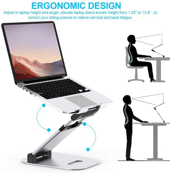 Laptop Stand,Ergonomic Sit to Stand Adjustable Laptop Stand for Desk, Adjustable Height up to 20&#039;&#039; Computer Stand Laptop Riser Fit