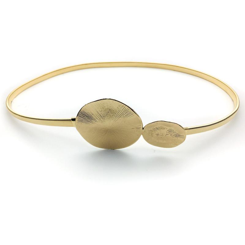 Belts Gold Plate Metal Thin Elastic Chain For Women Dresses Stretch Female Waist