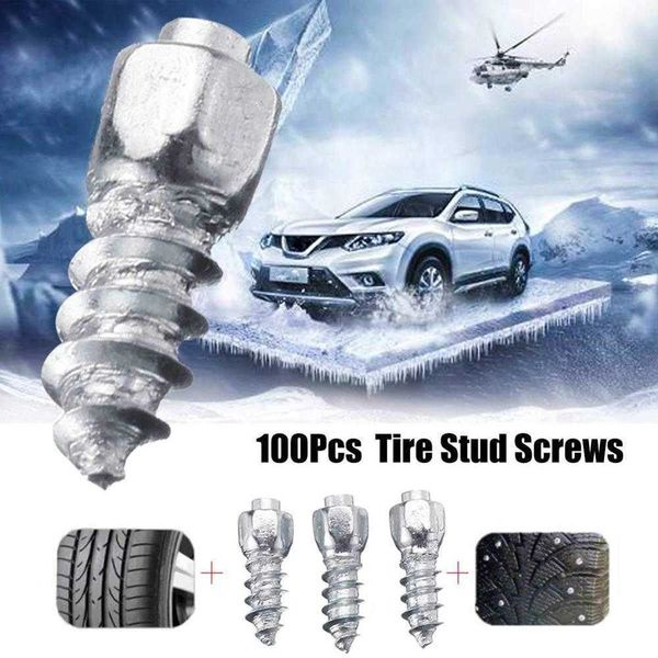 New 100pcs 12 mm Carbide Screw Tire Studs Snow Spikes Anti-Slip Anti-ice for Car-SUV-ATV-UTV with Installation Tools Fast delivery