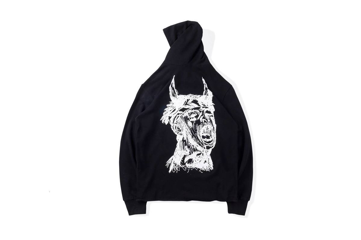 2021 New Travis Scott Hoodie Ski Mask Inferno Graffiti 3d Lines Devil Print Sweatshirt Men Women Astroworld Pullover Fs3l
