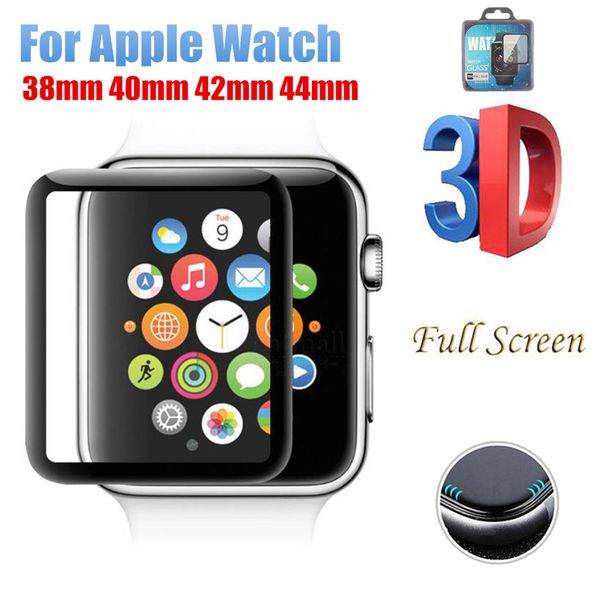 Films 3D Curved Full Cover Tempered Glass For Apple Watch 45mm 38mm 42mm 40mm 44mm Series Screen Protector Protective Film