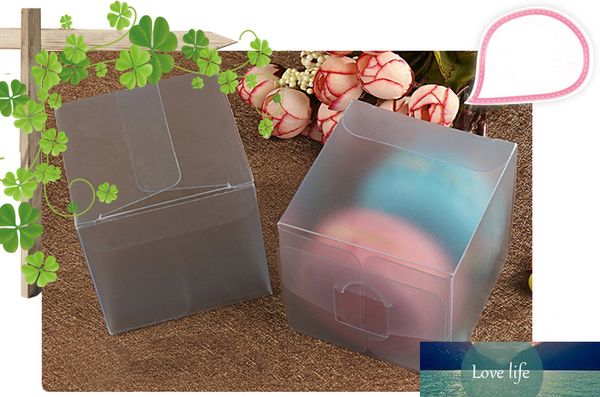 50pcs 6*6*6cm frosted plastic pvc box packing boxes for gifts-chocolate-candy-cosmetic-crafts square Matte pvc
