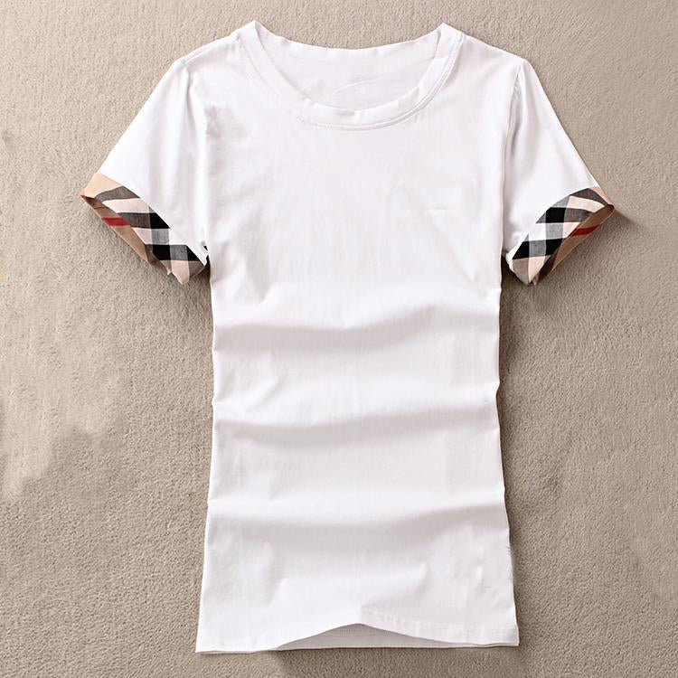 2021 Brand New Women&#039;s shirts Slim Cotton 100% Women T-shirt short-sleeved for Female Thin White Pure Tops Woman T shirt