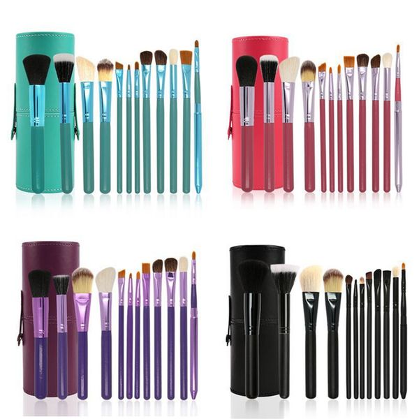12pcs Foundaton Makeup Brush maquiagem In 4 Colors Make Up Brushes Set brocha de maquillaje Kit