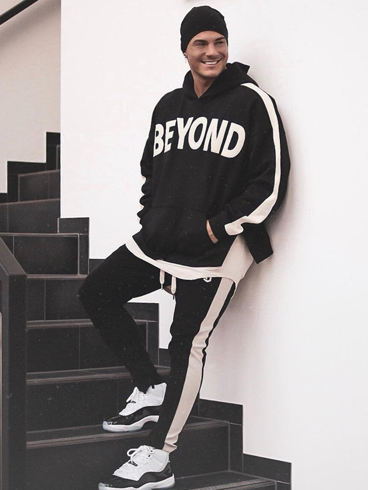 2021 New Men in Hoodie Outfits 2-piece Hooded Sports Casual Sweat Suits Jogging Men&#039;s Sweatpants 1bcq