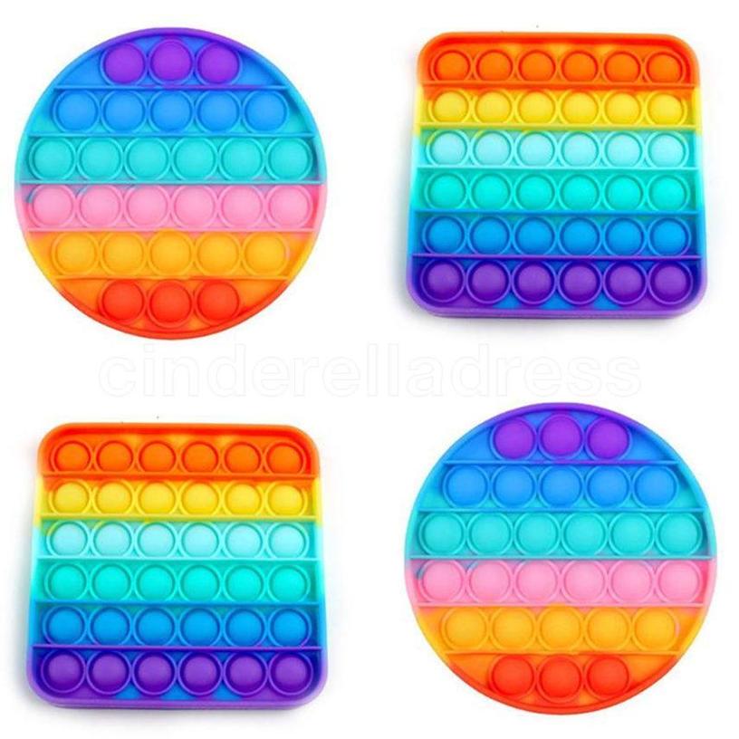 US Stock DHL Free Fidget Toy Sensory Push Bubble Fidget Sensory Autism Special Needs Anxiety Stress Reliever for Students Office Workers