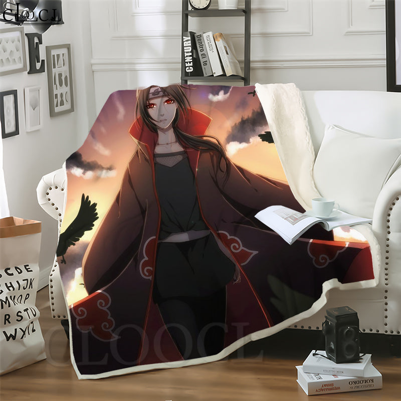 CLOOCL Blankets Japan Anime NARUTO Uchiha Itachi 3D Print Casual Style Air Conditioning Blanket Sofa Teens Bedding Throw Plush Quilt