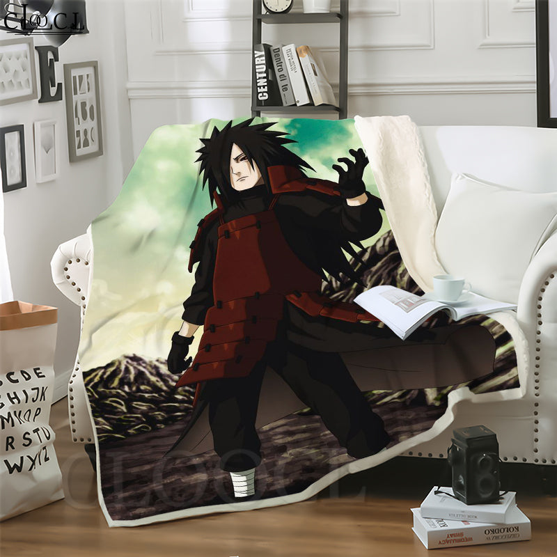 CLOOCL Blankets Anime NARUTO Uchiha Madara 3D Print Harajuku Air Conditioning Blanket Sofa Teens Bedding Throw Plush Quilt