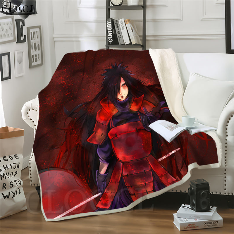 CLOOCL Blankets Anime NARUTO Uchiha Madara 3D Print Hip-hop style Sofa Travel Throw Blanket Teens Bedding Plush Quilt
