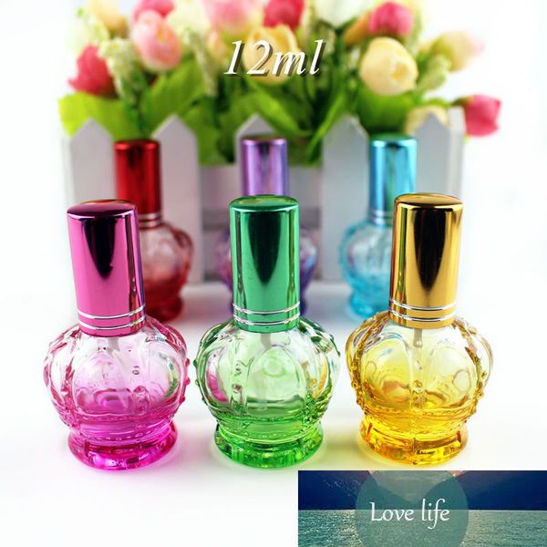 20pcs 12ml Crown Empty Perfume Glass Bottles Portable Atomizer Parfum Spray Refillable Bottle Packaging Scent Travel