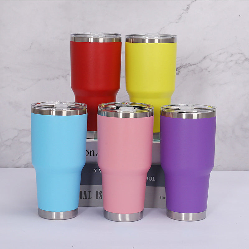 2021 New Wholesale Colorful 30oz Wine Tumbler Insulated Double Vaccum Stainless Steel Big Capacity Coffee Mugs for Travel Outdoor F69k