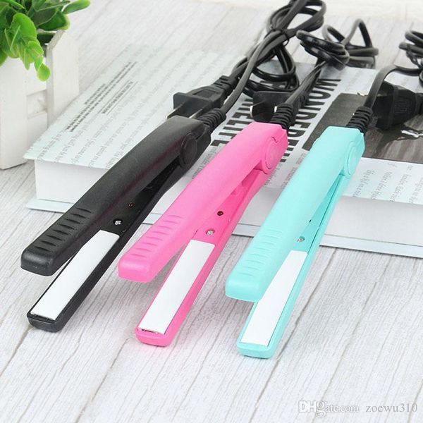 Mini Portable Electric Splint Flat Iron Plastic Hair Curler Straightener Hair Perming Hairs Styling Appliance Crimper XDH1398 T03