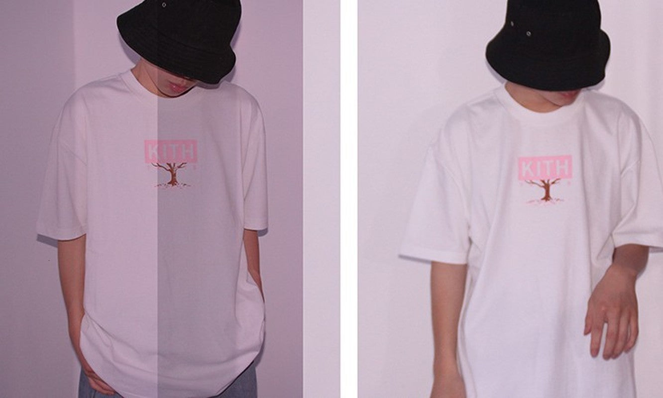 2021 New Men Women the Hanami Box Top Tees Tokyo Cherry Blossom Limited Harajuku Kith Treats T-shirt A5qn