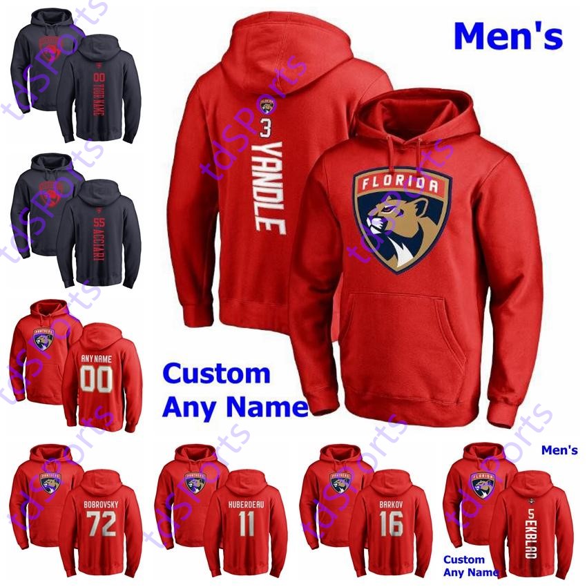 Florida Panthers Pullover Hoodie 22 Chase Priskie 30 Philippe Desrosiers 60 Chris Driedger 72 Sergei Bobrovsky Hockey Sweatshirts Custom