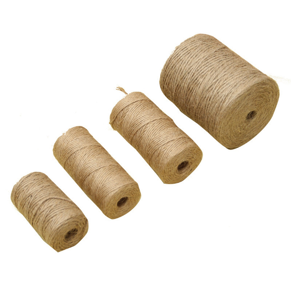 Natural Jute Twine Craft Tools 2mm Thick String 30 50 100 meters of 2 3ply Jute Rope Crafts Weddings and Gardening 122643