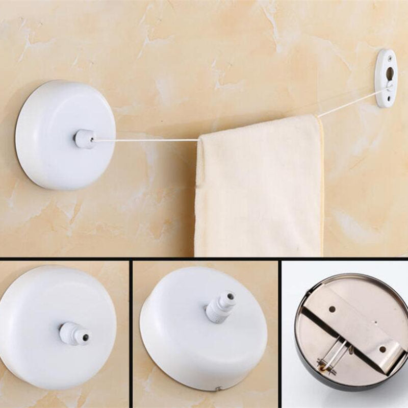 2021 New Portable Stainless Steel Retractable Clothesline Indoor Outdoor Laundry Hanger Dryer Organizer Clothes Drying Rack Rope Ik1q