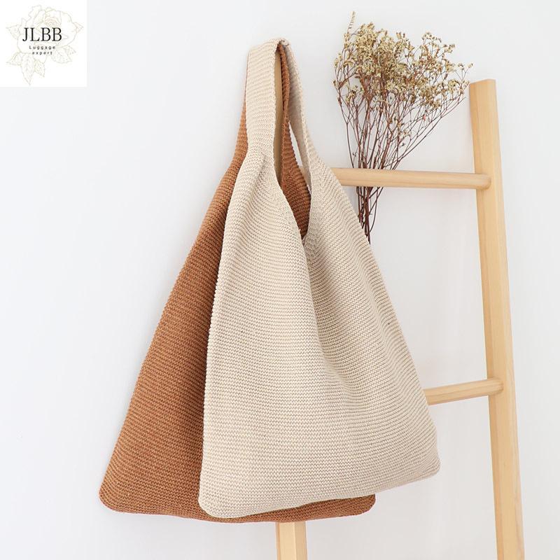 Cross Body Casual Knitting Women Shoulder Bags Vest Design Lady Handbags Vintage Retro Summer Beach Straw Bag Large Capacity Totes Purses