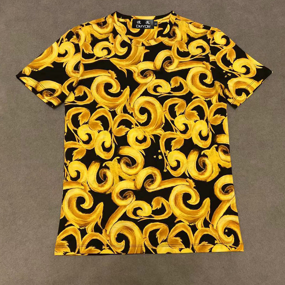 2021 New Summer Short Sleeve t Shirt Plants Printed Men T-shirt Men&#039;s Brand Clothing Cotton Tshirt for Male At88