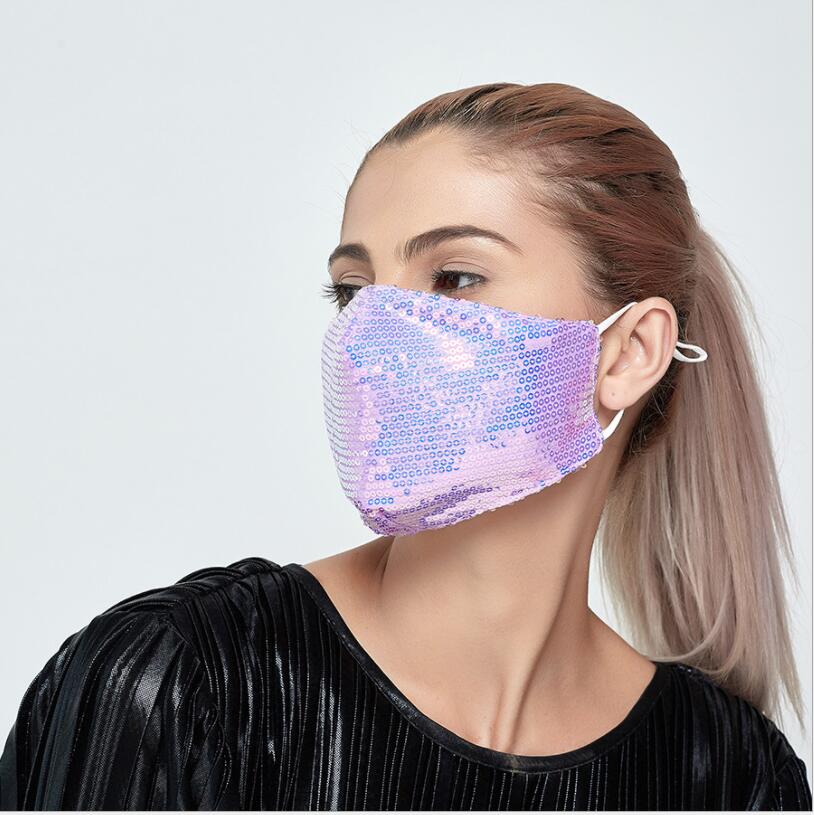 PM2.5 filter masks spring summer cloth Sequin dustproof washable adult breathable women&#039;s face mask