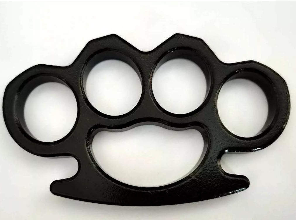 New Gilded Thick 12 mm Steel Brass Knuckle Duster Color Black Plating Silver Hand Tool Clutch High Quality456354