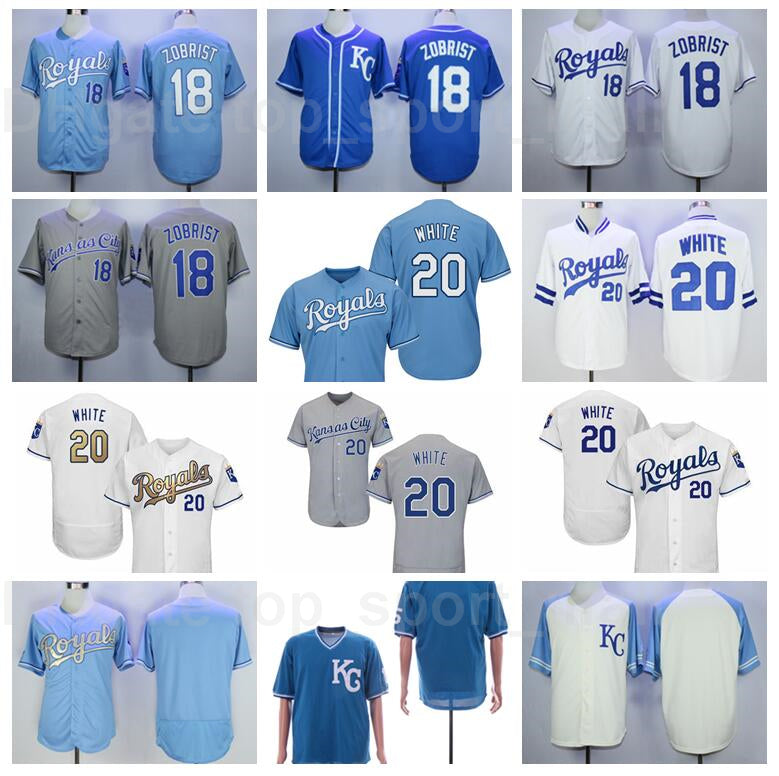 Men Retror 1974 1975 1983 1989 Vintage Baseball 20 Frank White Jersey 10 Dick Howser 26 Amos Otis 18 Bret Saberhagen Pullover Retire
