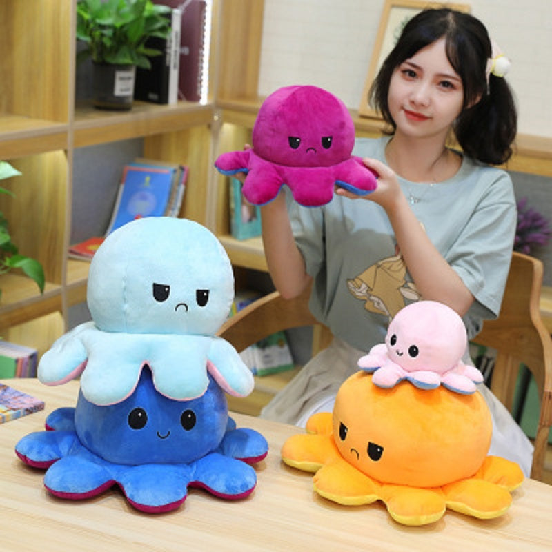 plush toy 20cm-30cm-40cm reversible octopus stuffed octopus soft Wholesale children gifts toys dolls dolls pillow animal toys baby gif