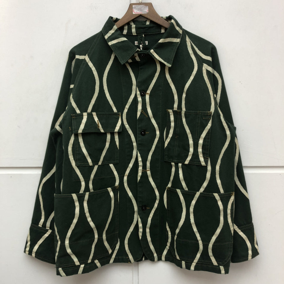 2021 New High Street Kapital Denim Jacket Men Women 1:1 Best Quality Wave Striped Button Coat Hip-hop Multi-pocket Cargo Outerwear Gmis