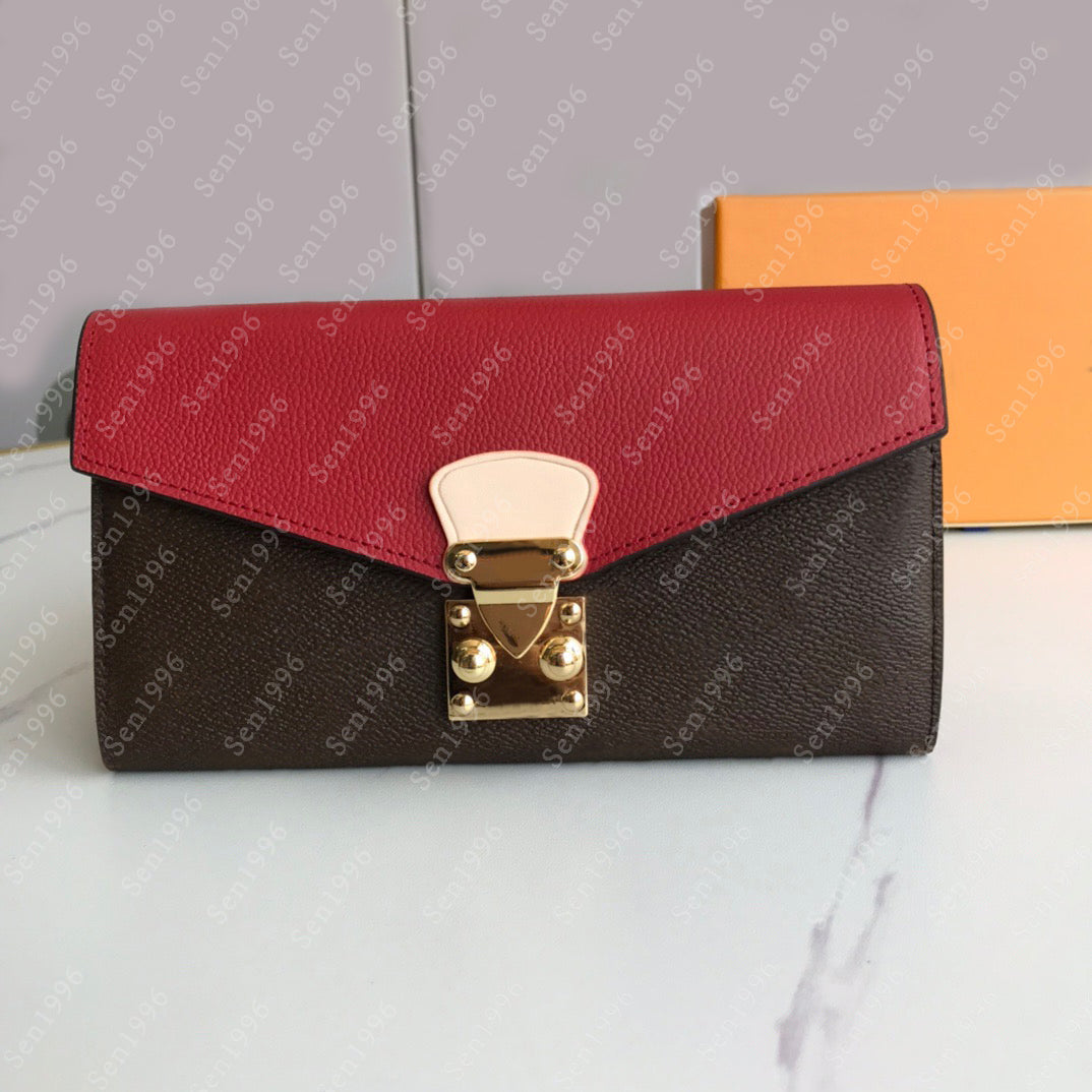 Fashion High Quality Woman Wallets Purse Long Wallet Card Holders Bags Coin Purse Key Case The Purse With The box #58414