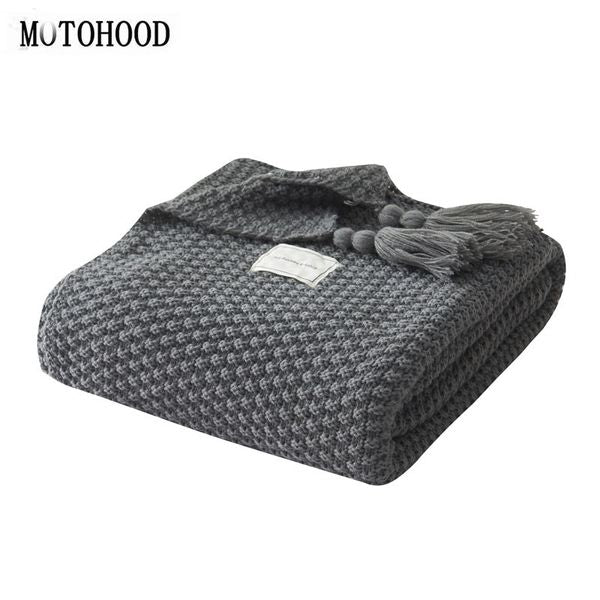MOTOHOOD Baby Blanket Knitted Newborn Blankets Soft Stroller Wrap Infant Ball Swaddle Kids Bedding Stuff For Monthly Toddler 210309