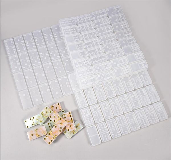 Domino Epoxy Resin Clay Mold Chocolate Mold 28 Cavities Silicone Mold for Pendant Cake Jewelry Making Tool XB1