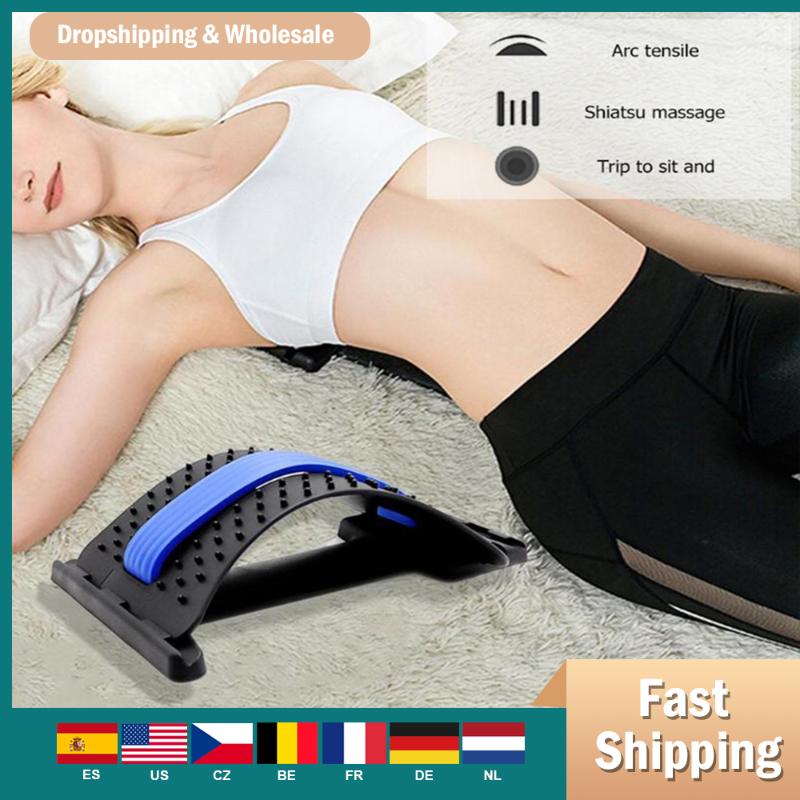 Back Support Massage Magic Stretcher Fitness Equipment Stretch Relax Mate Lumbar Spine Pain Relief Chiropractic #Y7