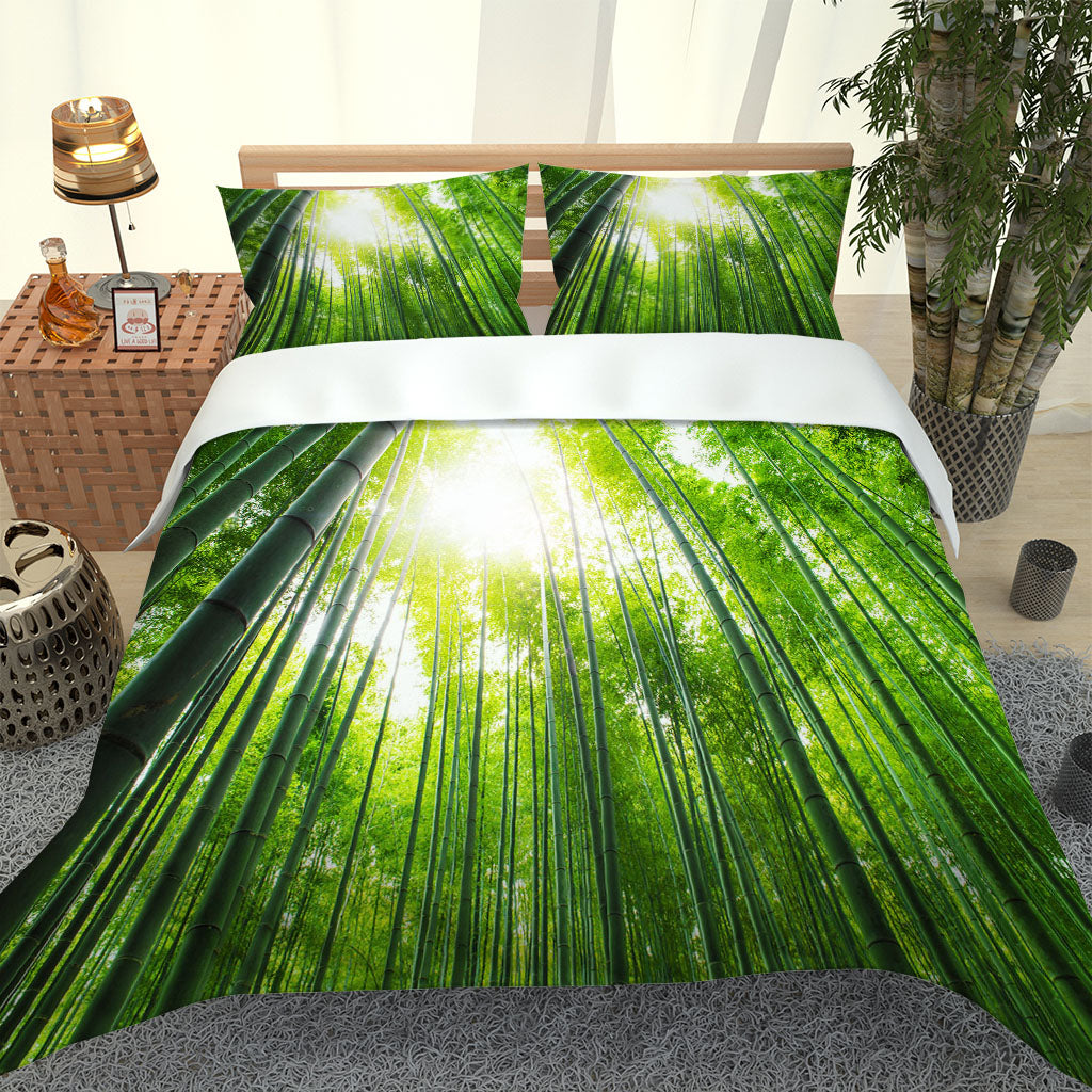 Twin Full Queen King Size Custom green bamboo bedding set 3pcs Duvet Cover Sets Pillowcase US $180.00 - 220.00 Instant discount: US $12.00 o