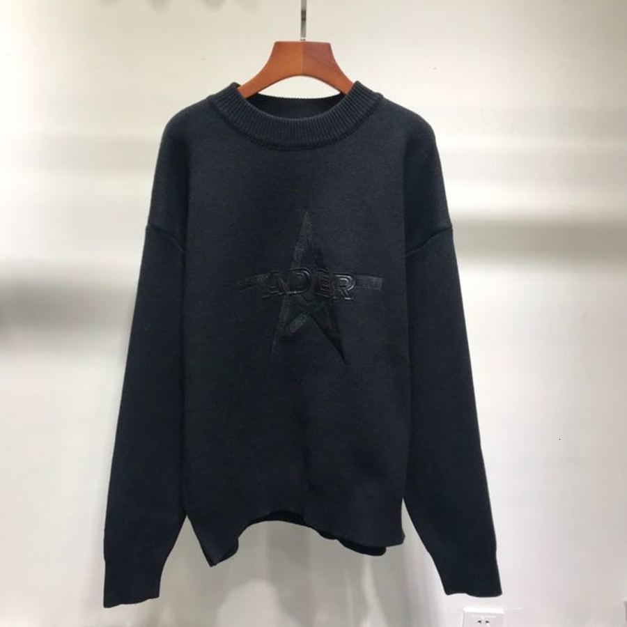 2021 New Black Adererror Sweater Men Women Best Quality Five-pointed Star Leather Ader Error Hoodie Sweatshirts Winter Clothing 69q5