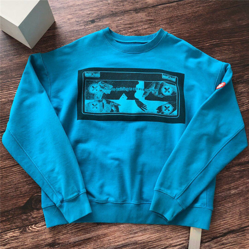 2021 New Thick C.e Sweatshirts Crewneck Men Woman 1:1 High Quality Cavempt Fashion Blue Pullove Cav Empt Hoodie 84zi