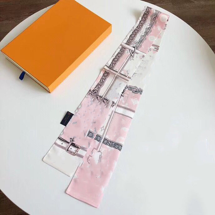 new shop introduces high quality silk ribbon fashionable headscarf multi-purpose scarf fashionable bag small scarves 120*8cm