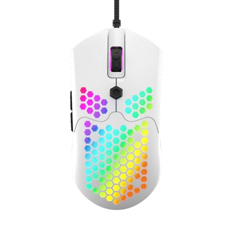 Mice M5 Hollow-out Honeycomb Shell Gaming Mouse Colorful RGB Backlit Light Wired With 7 Buttons For Game Lovers